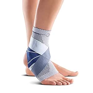 Bauerfeind - MalleoTrain S Open Heel - Ankle Support - Heel Cut Out for Maximum Ankle Stability - Right Foot - Size 1 - Color Titanium