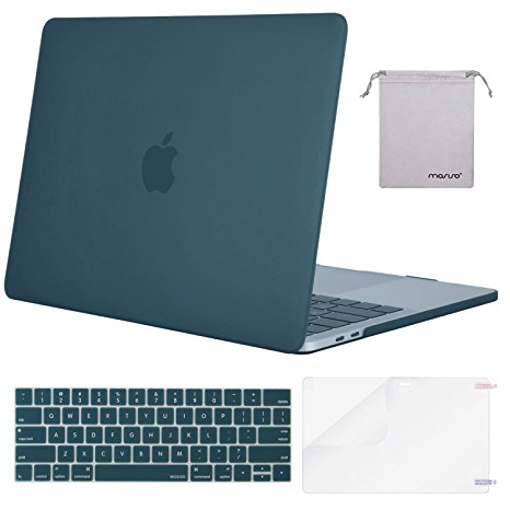 Mosiso MacBook Pro 13 Case 2017 & 2016 Release A1706 / A1708, Plastic Hard Case Shell with Keyboard Cover with Screen Protector with Storage Bag for Newest MacBook Pro 13 Inch, Deep Teal