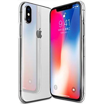 iPhone X Case, iPhone X Clear Case , Scratch Resistant Shock Absorption Hard Back Panel Ultra Thin Crystal Transparent Cover for Apple iPhone X/10 ( released in 2017)