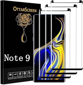 Galaxy Note 9 Screen Protector, 3 Pack Tempered Glass Screen Protector, Easy Installation, 3D Glass Full Coverage 9H Hardness Tempered Glass Screen Protector for Samsung Galaxy Note 9【3 Pack 】