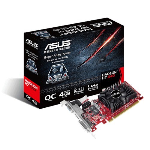 Asus R7240-Oc-4Gd3-L PCIE 3.0 Graphic Card (4GB, DDR3, 128 Bit, 900MHz)