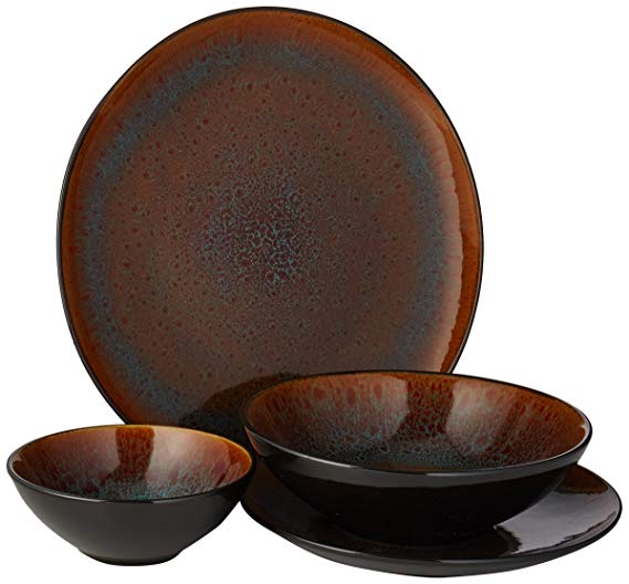 Gibson Elite Kioto 16-Piece Dinnerware Set - Brown