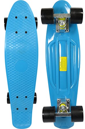 Skateboard (Blue Deck w/ Black Wheels)