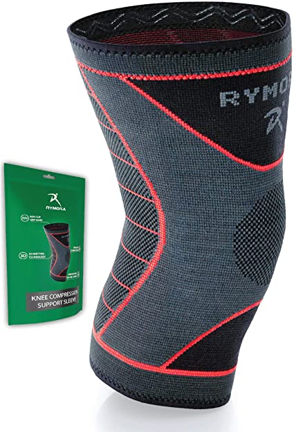 Rymora Knee Support Brace Compression Sleeve - for Joint Pain, Arthritis, Ligament Injury, Meniscus Tear, ACL, MCL, Tendonitis, Running, Squats, Sports (Single Wrap)