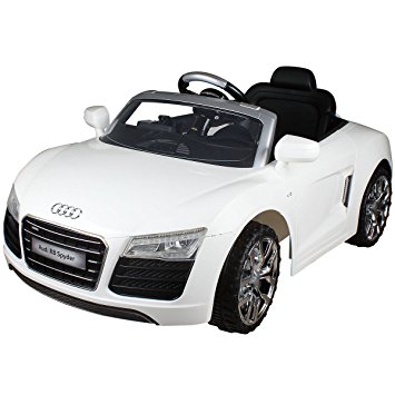 Costzon White Audi Kids 12V Electric Ride On Car With MP3 RC Remote Control Car