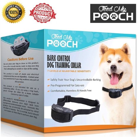 Anti-Bark Collar - Shock Collar For Dogs with Bark Control Collar Vibration - Dog Shock Collar Uses Feedback and Adjustable Sensitivity - No Bark Collar For Small Dog and Large Dog - Best Dog Bark Collar