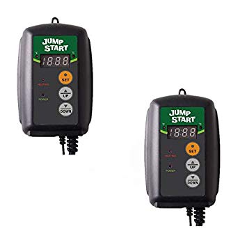 Hydrofarm Germination, Reptiles and Brewing Jump Start MTPRTC Digital Controller Thermostat for Heat Mats, Seed Ge, 9-by-19-1/2-Inch (2 Pack) (2)