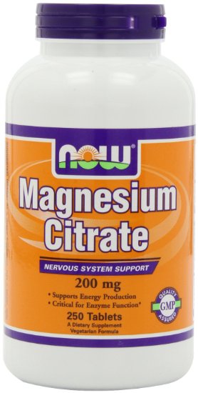 Now Foods Magnesium Citrate 200mg  250 Tablets