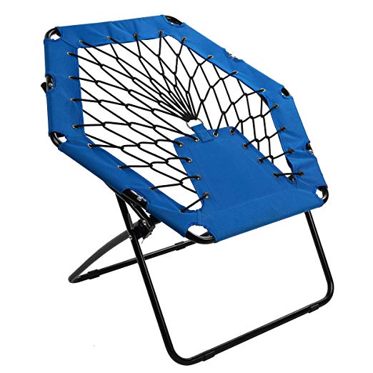 Harvil Portable Hexagon Bungee Chair, Blue