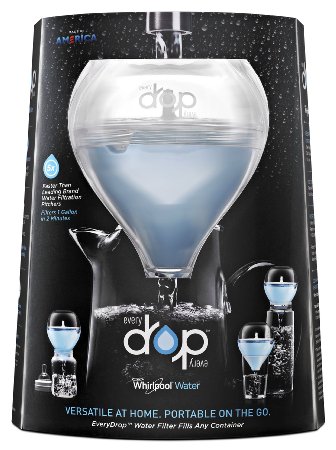 EveryDrop by Whirlpool Water DBWL2SM1 Portable Water Filter with 1 Replacement Filter, Blue