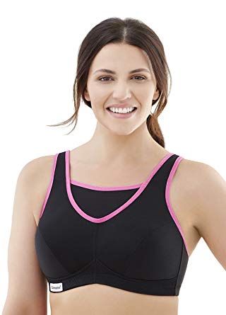 Glamorise Women's Plus Size No-Bounce Full-Support Sport Bra, Black 40F