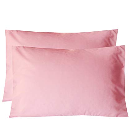 ALCSHOME Queen Pillowcases, 2 Pack Ultra Soft Microfiber Premium Quality, 20"x30", Pink