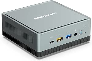 MINISFORUM DeskMini UM350 Mini PC AMD Ryzen 5 3550H DDR4 16GB RAM   512GB NVMe SSD Desktop Computer, HDMI/DP/USB-C 4K@60Hz Triple Screen Support, 2.5G LAN, Radeon Vega 8 Graphics (Renewed)