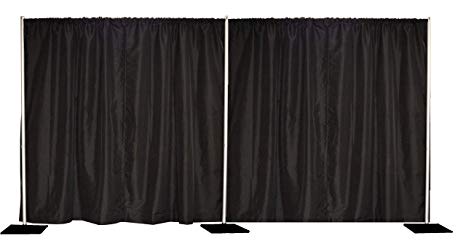 8'x20' Pipe and Drape Backdrop Kit in Premier Fabric (8'x20' Black)