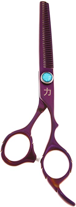 ShearsDirect Japanese Stainless 35 Tooth Professional Thinning Shear, Purple, 2.5 Ounce