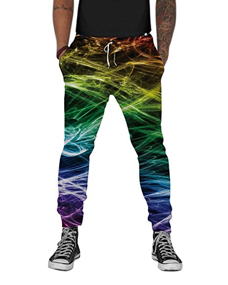 UNIFACO Unisex 3D Digital Print Sports Jogger Pants Casual Graphric Trousers Sweatpants with Drawstring