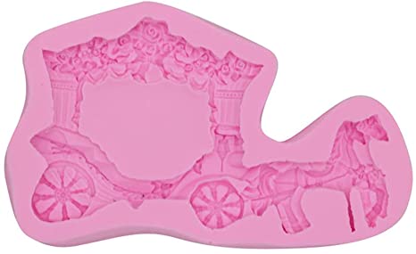 Mazaashop Wedding Carriage Silicone Mold Romantic Sugarcraft Wedding Cake Decorating Tools