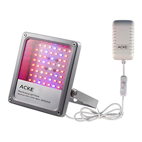 ACKE LED Grow Lights Fixtures Plant Lights 24W for Plants' Seedlings Hydroponics Green House Aeroponics Herbs Veg. Flower (SMD with switch)