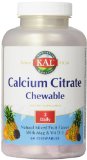 KAL Calcium Citrate Chewable Mixed Fruit Supplement 500 mg 60 Count