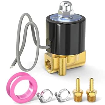 TAILONZ PNEUMATIC 1/4 Inch NPT DC24V Brass Electric Solenoid Valve 2W025-08 Normally Closed Water, Air, Diesel