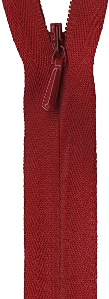 YKK Unique Invisible Zipper 22", Red