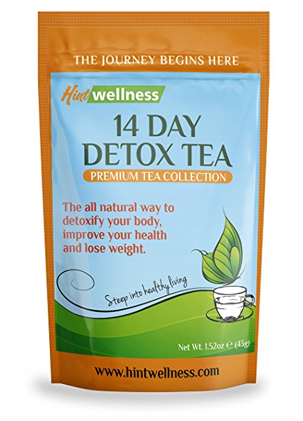 14 Day Detox Tea - Weight Loss Tea for Body Cleanse, Reduce Bloating and Improve Digestion - Loose Leaf Tea Blend By Hint Wellness - 43g