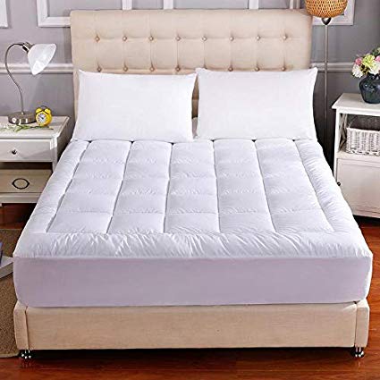 Ubauba Waterproof Mattress Pad Cover- Fitted Quilted 8-21 Inch Deep Pocket Cotton Top Down Alternative Filling Mattress Twin