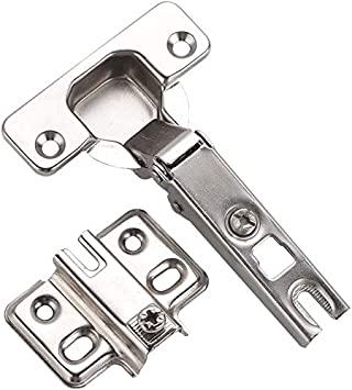 BESTZY 6Pcs Soft Close Cabinet Hinges with Mounting Screws,100 Degree Standard Hinge Kitchen Cabinet Cupboard Door Hinges