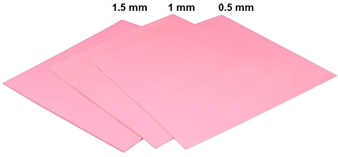 ARCTIC Thermal Pad Basic (100 x 100 mm, t: 1.0 mm) Pack of 4 - High Performance Gap Filler, Safe Handling, Non-Stick and can be easily removed and repositioned, Easy to Apply, Material: APT2012 - Pink