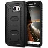 ULAK KNOX ARMOR Rugged ShockProof Bumper Case Built with Belt Clip Holster For Samsung Galaxy Note 5 Black