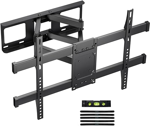 Suptek Full Motion TV Wall Mount for 32 to 84 Inch TV, Swivel and Tilt with Articulating Dual Arms, Max VESA 600X400mm, Holds up to 132lbs, Fits Max 16" Wood Studs, MA01A