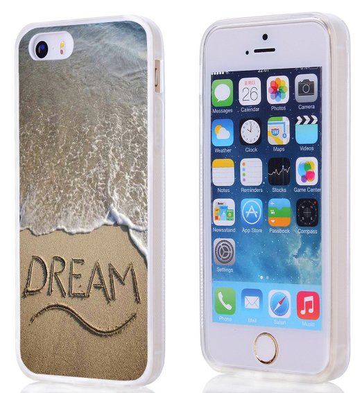 5S Case Apple Iphone SE  5 Case Dream Quote With TPU Sides 360 Degree Protection