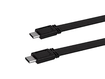 Monoprice USB C to USB C 3.2 Gen 1 Cable- 3 Feet - Black Fast Charging, 5Gbps, 3A, Flat, Type C, Compatible with Xbox One / PS5 / Switch/iPad and More- Pack of 10