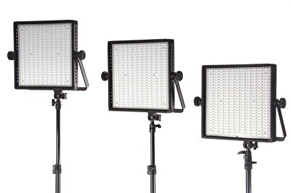 StudioPRO (Set of 3) S-600B Dimmable Super Bright 600 Full Spectrum LED Light Panel Used for Film, Video and Photography Studio Lighting Kit - Continuous 3200K-5600K Bi Color