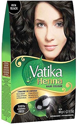 Vatika Henna Hair Color Rich Black Ammonia Free (60 g / 2.11 oz)
