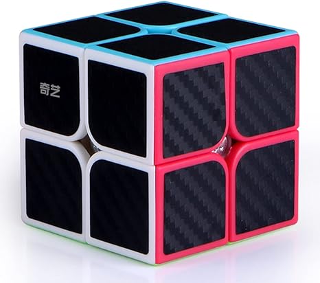 Roxenda 2x2x2 Speed Cube, 2 by 2 Magic Cube Smooth Puzzle Cube 50mm (Carbon Fiber)
