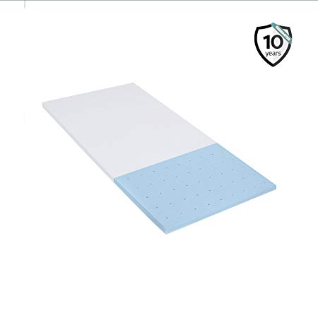 Polar Sleep Gel Memory Foam Topper 2.5 Inch Ultra-Premium mattress Topper For bed Cooling Technology Certipur Twin Size
