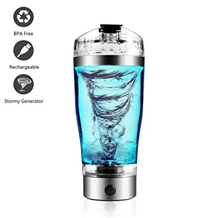 Vortex Mixer,LANMU Electric Blender Bottle,Shaker Cup,Protein Shaker Bottle,Blender Cup,Blender Mixer,USB Rechargeable Gym Bottle with Strong Motor-450ml (Blender Bottle)