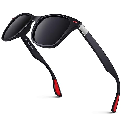 LINVO Polarized Sunglasses for Men Women Semi-Rimless Retro Driving Sun Glasses 100% UV400