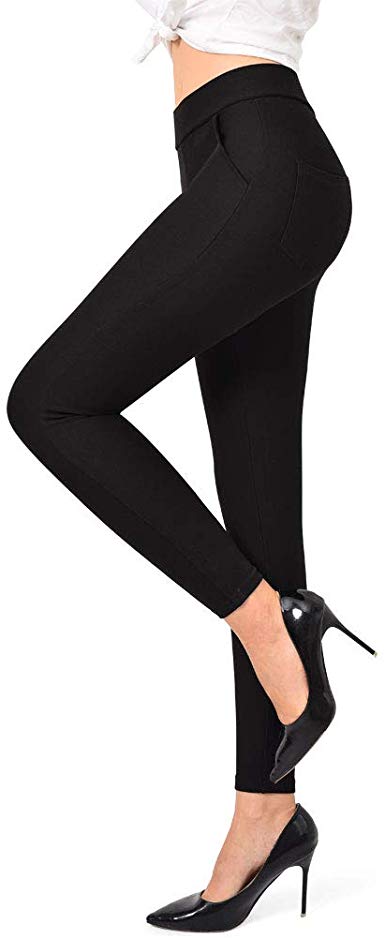 Ginasy Dress Pants for Women Stretch Pull-on Pants Ease into Comfort Office Ponte Pants