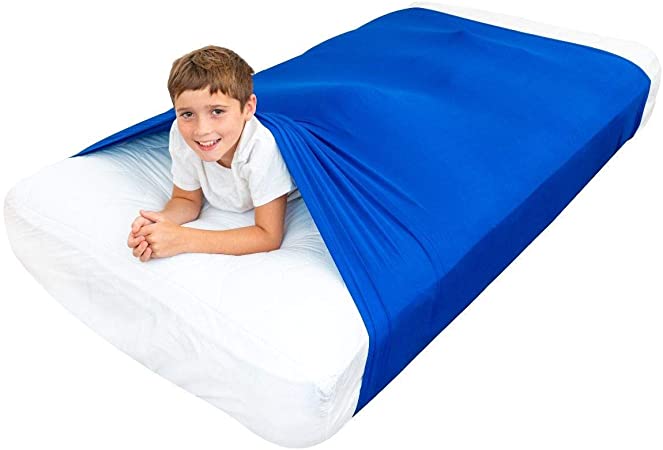 Sensory Compression Blanket Sensory Bed Sheet for Kids - Help Kids Ages 5  Settle Down at Nighttime - Comfortable Sleeping Bedding (Standard Single)
