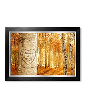 DECORARTS - "Love Grows - Personalized Framed Canvas Prints Gift, Includes Names and The Special Date for Anniversary, Valentine's Day,Wedding. Framed Size: 28" x 20"