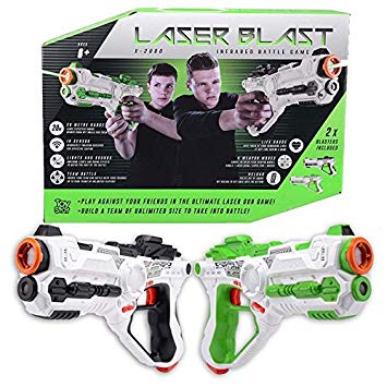 ToyStar Laser Blast X – 2000 Infrared Battle Tag 2 Player Electronic Gun Blaster Game