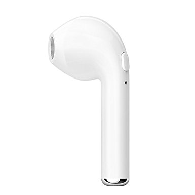 Mini Wirelesss Bluetooth Headset In-Ear Single Left Earbuds 4.1 for Iphone 7 7Plus 6 6s 6s Plus Android Phone(white)