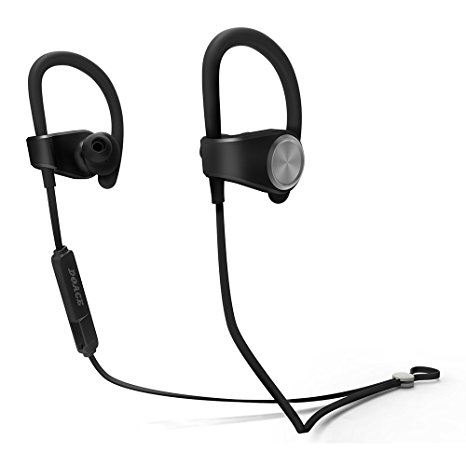 Bluetooth Headphones, Doace V4.1 Wireless Sport Sweatproof Stereo Earphones In-Ear Noise Cancelling Earbuds Ergonomic Design 360 Degree Adjustable Ear Hook Headset with Mic (Black)
