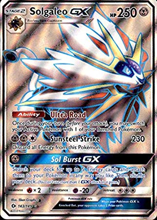 Solgaleo-GX - 143/149 - Full Art Ultra Rare - Pokemon Sun & Moon