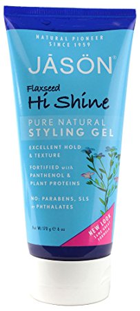 JASON Flaxseed Hi-Shine Styling Gel, 6 Ounce Tubes (Pack of 2)