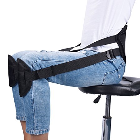 HailiCare - Back Support Belt, Correct Back Posture While Sitting, Featured on Shark Tank, Posture Correcting Lumbar Support with Adjustable Straps, Keep Back Straight for Office or At Home or Outdoor