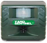Yard Sentinel Outdoor Electronic Pest Animal Ultrasonic Repeller with Ac Adaptor Extension Cord