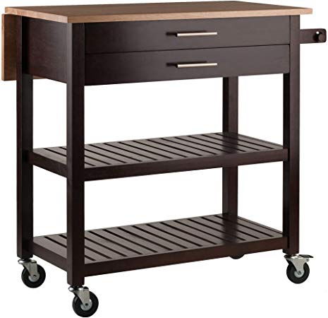 Winsome Wood 40826 Langdon Cart Kitchen, Cappuccino/Natural